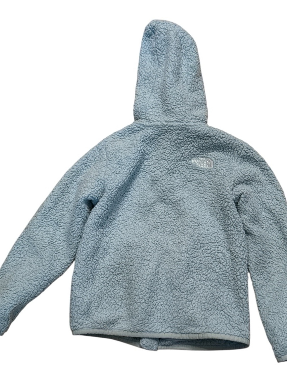 The North Face Kids Light Blue Sherpa Hoodie Jacket - Picture 2 of 4